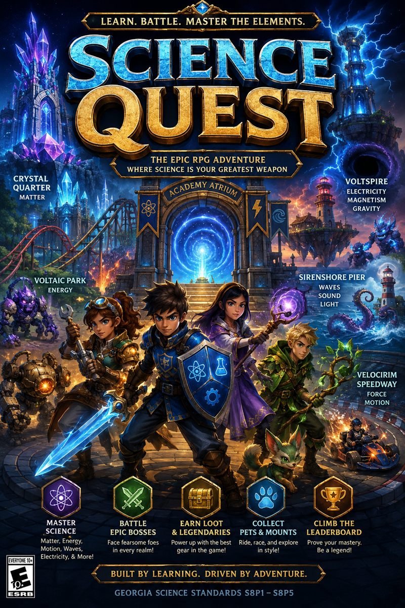 Science Quest — the epic science RPG